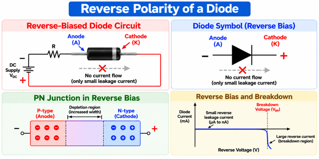 reverse polarity of diode